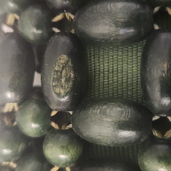 Walborg Vintage Green wood beaded Purse - Picture 11 of 15